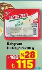 BAHÇIVAN DİL PEYNİRİ 200 G fiyat ve kampanya bilgisi